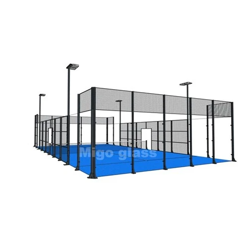 Painéil ghloine cúirte padel