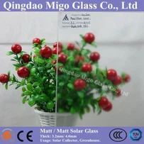 Vidrio Solar 3,2 mm 4mm hñets'i'i ja ar hierro mate yá Matt