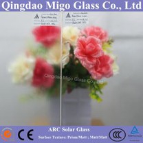 Ultra transparente anti-reflejo recubiertos Solar vidrio jár hierro vidrio Solar templado vidrio ko precio barato
