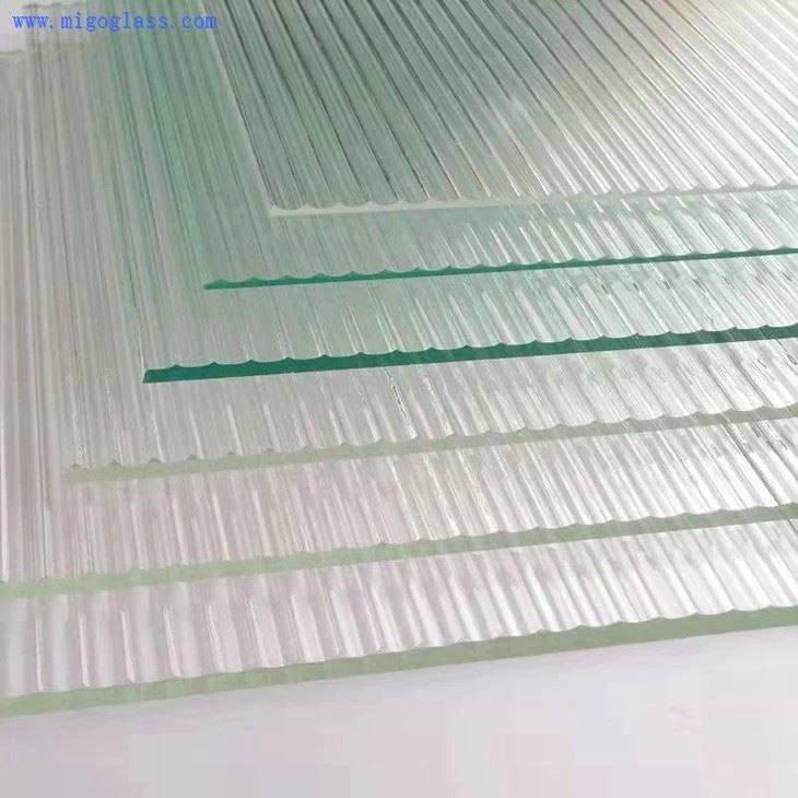 Flute Textured Shower Glass